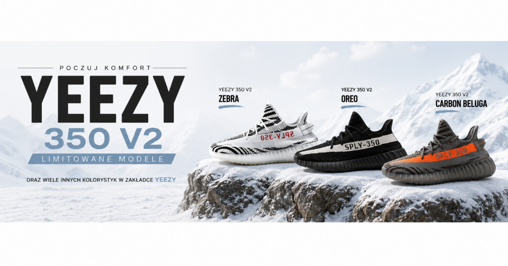 Yeezy 350 V2 Zebra, Oreo i Carbon Beluga – oryginalne sneakersy dostępne w sklepie MiniJordan